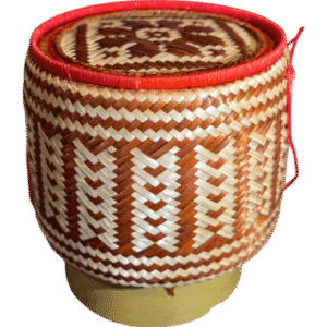 Traditional Thai Handwoven Bamboo Sticky Rice Basket
